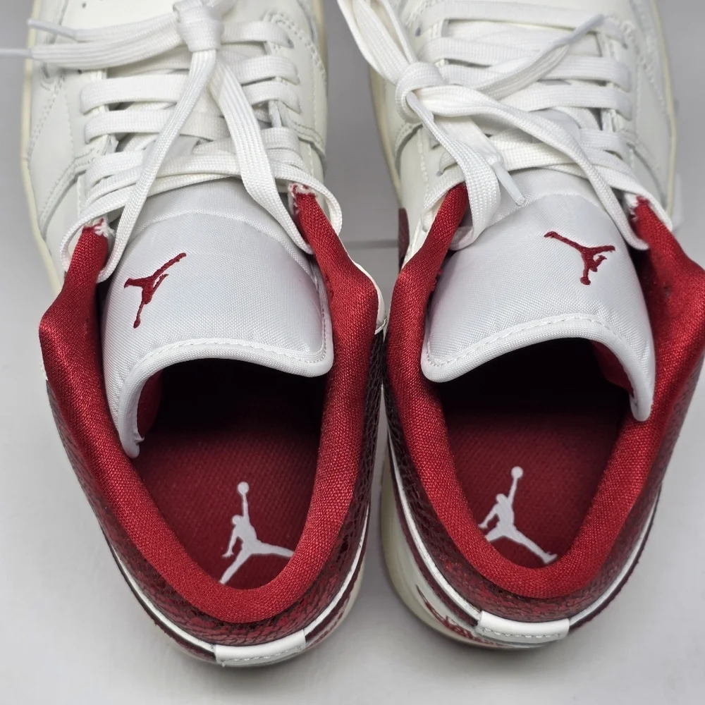 Nike Air Jordan 1 Low SE Ruby Sneakers Womens Size 10.5 Sail Red HJ9338-106 New